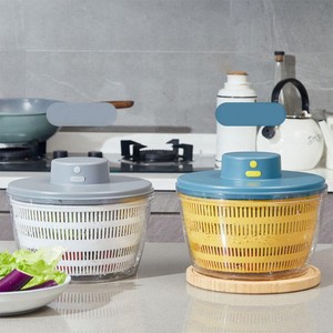 Essoreuse à salade électrique portable et pratique avec tambour de 4 L sans BPA, fonction d'essorage rapide, modèle bleu VD05 pour la cuisine à domicile - Product Image 1