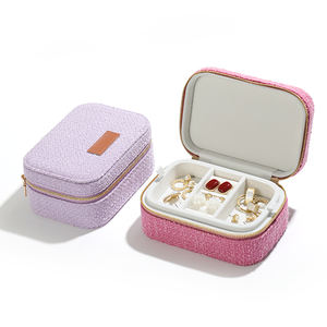 WEIMEI Tissu Gunny Bijoux Paquet Anneau Collier Boucle D'oreille Bracelet Organisateur Boîte Voyage Boîte De Rangement - Product Image 3