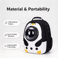 Sac à dos de transport pour animaux de compagnie PC, grande capacité, avec fenêtre de visualisation, respirant, capsule spatiale, sac de voyage extérieur pour animaux, logo personnalisé OEM