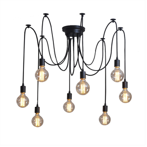 Hanging Home Lighting Adjustable Retro E 27 Edison Loft Style Classic Decorative LED DIY Vintage <strong>Spider</strong> <strong>Pendant</strong> Lamp <strong>Light</strong> - Product Image 1