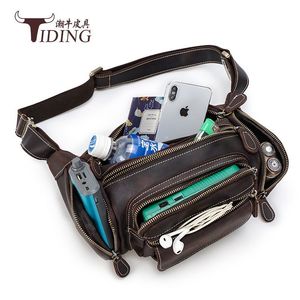 Bolso de Cintura de Cuero Crazy Horse para Hombre, Color Marrón Oscuro, Anti-Robo, para Uso Diario - Product Image 5