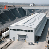 Entrepôt de charpente métallique préfabriqué Entrepôt d'usine de sidérurgie Entrepôts préfabriqués de charpente métallique