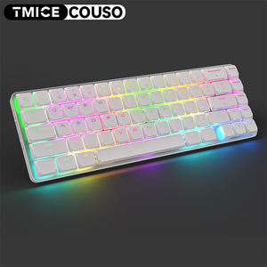 K68 <span class=keywords><strong>Gateron</strong></span> commute le clavier mécanique à profil bas RGB ultra-mince 68 touches sans fil Bluetooth Tri-mode Slim Gaming Keyboard - Product Image 1