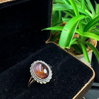 Bague en argent S925 incrustée de cristal naturel Aurora 23, bijoux en cristal de guérison pour femmes, vente en gros