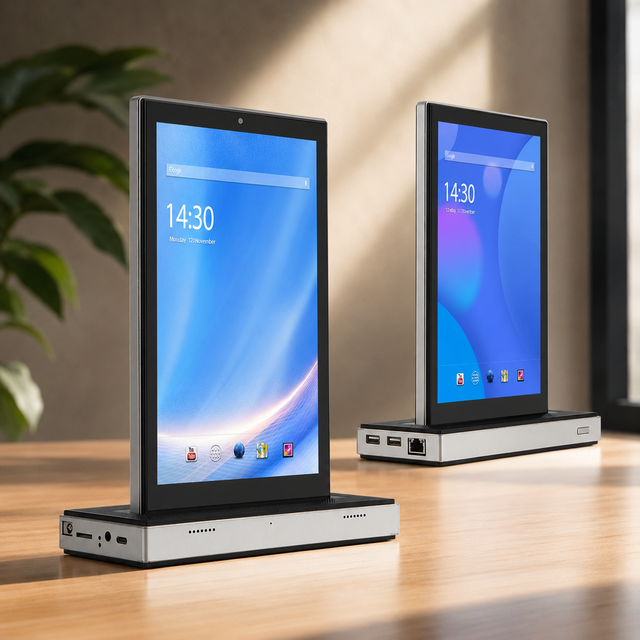 L Shaped Android Tablet 10.1 Inch RK3568 Dual Screen Touch POS Terminal with RJ45 Ethernet for Commercial Display
