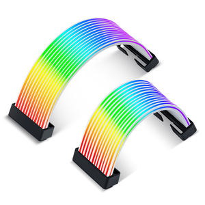 PSU kabloları için PC RGB ışık paneli ATX 8Pin GPU GPU çift üçlü ARGB PSU uzatma kablosu - Product Image 3