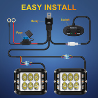 Barra de Luz LED NAO de 12V 24V y 4 Pulgadas para Wrangler Accord 4x4 SUV Camiones Todoterreno, IP68 Impermeable, Luz Estroboscópica Intermitente