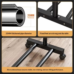 Perchero Metálico Ecológico con Ruedas <span class=keywords><strong>para</strong></span> Sala, Dormitorio y Baño, Perchero de <span class=keywords><strong>Ropa</strong></span> Moderno y de Lujo <span class=keywords><strong>para</strong></span> Interiores - Product Image 2