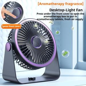 Mini Ventilador USB de Escritorio Recargable, Ventiladores USB Silenciosos para Oficina, Cinco Velocidades Ajustables, con Luz Nocturna LED, Ventilador para el Hogar, Nuevo - Product Image 5