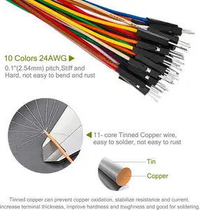 UL 1007 Dupont Wire Breadboard Jumper Wires Jumper Wire Male To Female For Arduino Breadboard And Circuit Board