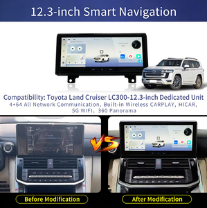วิทยุติดรถยนต์ Android ขนาด 12.3 นิ้ว แบบขายส่ง 8Core 4+64G รองรับ Wireless Carplay หน้าจอสัมผัส สำหรับ Toyota Land Cruiser LC300 - Product Image 3