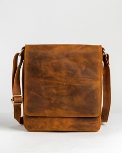 Sac messager vintage en cuir, sac à bandoulière, sacoche artisanale à rabat pour le bureau et l'usage quotidien - Product Image 4