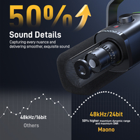 Pour MAONO PD100X Dynamic RGB Gaming Microphone XLR Connecteur Logiciel Réduction du bruit pour une expérience d'enregistrement améliorée