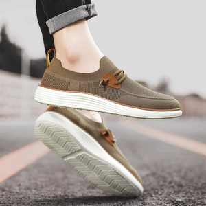 Zapatillas Casuales para Hombre, Cómodas, con Parte Superior de Malla, Suela de Goma, Transpirables, Sin Cordones, para Conducir, Caminar, Planas, Tipo Mocasín, para Correr - Product Image 4