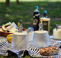 Tasse Ourson Premium avec Couvercle et Cuillère en Verre Résistant à la Chaleur pour Bureau ou Fête, Design Classique
