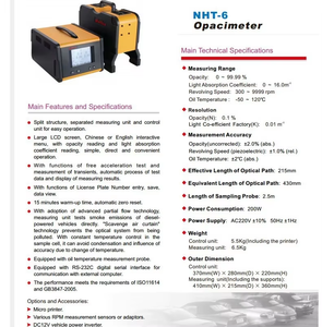 NHT-6 Detectie Van De Concentratie Van De Opaciteitsmeter Uitlaatester Gasanalysator Voor Rookvrachtwagens - Product Image 5
