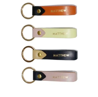 Benutzer definierte Logo Blank Bulk Leder Armband Schlüssel bund