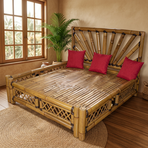 Cama Tradicional de Bambú Dekor Asia con Diseño Moderno y Apariencia Antigua Modelo BF 08 Muebles de Dormitorio - Product Image 3