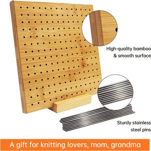 Vente en gros Planche de <span class=keywords><strong>blocage</strong></span> en bambou pour crochet <span class=keywords><strong>Tapis</strong></span> de <span class=keywords><strong>blocage</strong></span> pour <span class=keywords><strong>tricot</strong></span> fait main Carré pour crochet et grand-mère, acier inoxydable - Product Image 3