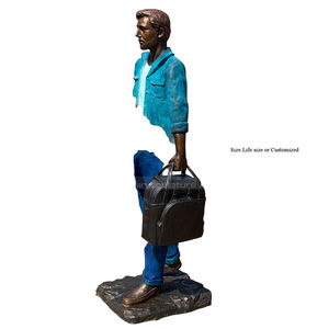 Escultura de Bronce de Pareja Viajera en Oferta, Estatua de Bronce de Tamaño Real, Arte de <span class=keywords><strong>Bruno</strong></span> - Product Image 6