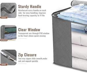 Grand organisateur de rangement en tissu avec fenêtre transparente pour couettes couettes couvertures literie - Product Image 5