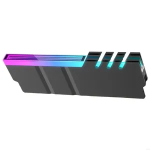 Dissipateur thermique pour RAM <span class=keywords><strong>de</strong></span> serveur DDR4 DDR5 à haute efficacité avec synchronisation ARGB, construction en aluminium pour refroidissement <span class=keywords><strong>de</strong></span> mémoire 64 Go et faible bruit - Product Image 5