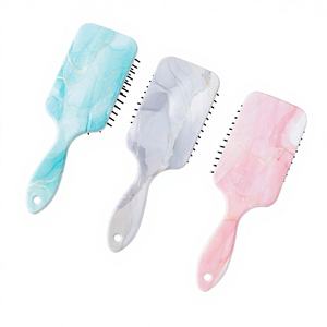 Brosse démêlante à coussin d'air motif marbre pour cheveux lisses, massage du cuir chevelu, accessoires de coiffure pour barbier - Product Image 1