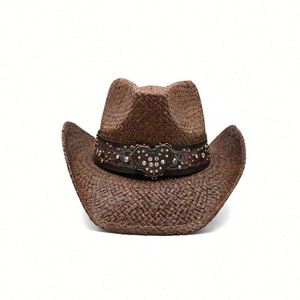 Sombreros Vaqueros Mexicanos de Alta Calidad, Ecológicos, Personalizables, con Decoración de Corazón, para Fiestas, Viajes y Uso en Exteriores - Product Image 1