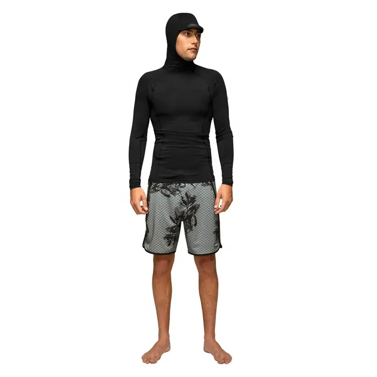 DIVES TAR Huid bescher mer Custom Hooded Style Langarm Man Rash Guard zum Surfen
