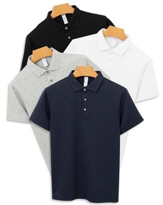 Camiseta Polo para <span class=keywords><strong>Hombre</strong></span> Yiyi de 260g, Premium, Mezcla de Modal, Sin Costuras, Prensada en Caliente, Modelo Windsor, Agradable al Tacto y Transpirable, Manga Corta - Product Image 6