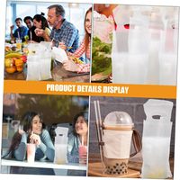 Sacs PE à poignées pour café à emporter et champagne - Épaisseur personnalisée, HDPE, couleur personnalisée, impression de logo pour restaurants et commerce de détail