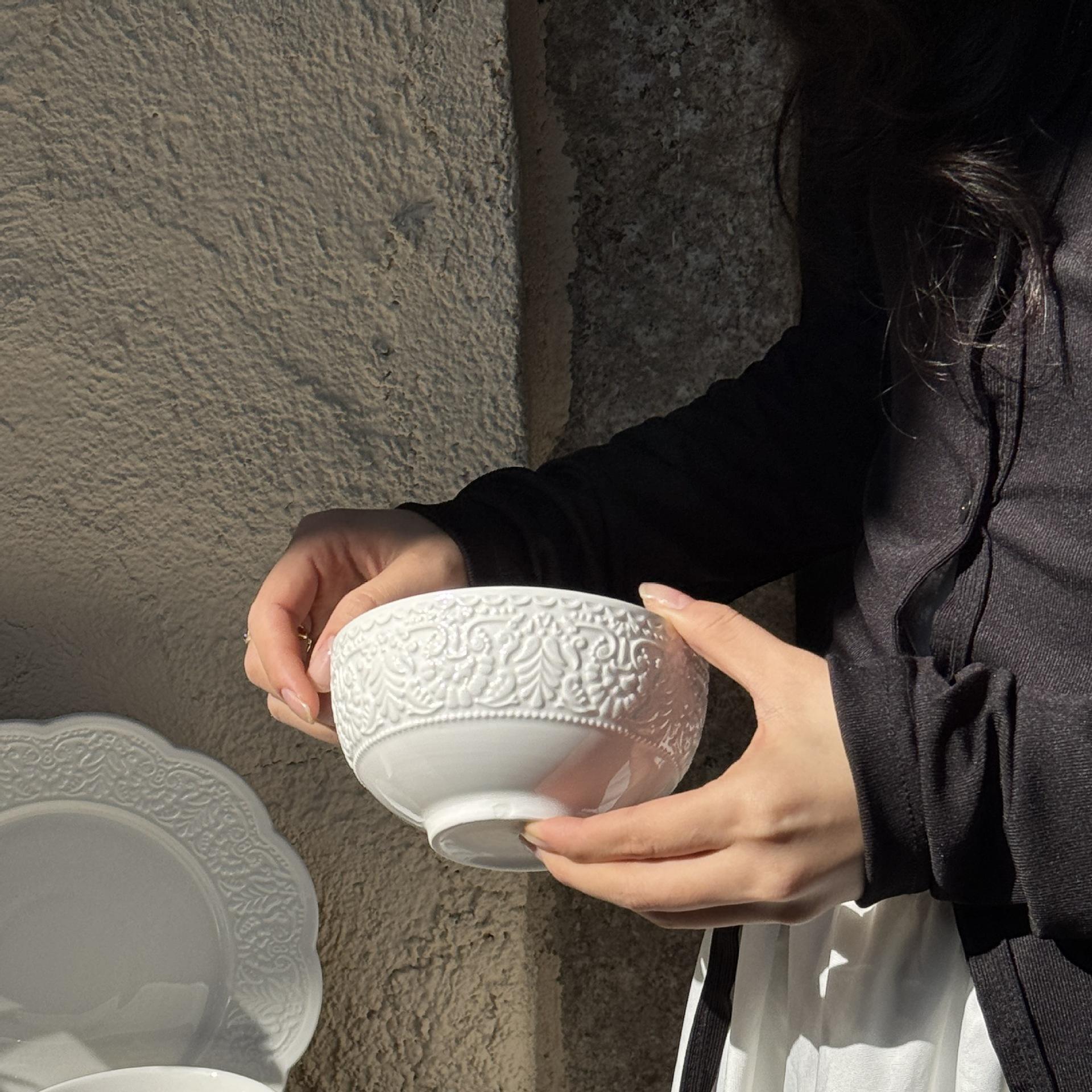 Petal relief leaf bowl 12*6.5