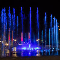 Modernes Design Außen pool Dekoration LED Musikalische tanzende Wasser runde Brunnen Düse