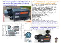 DLTV0063 Bomba de paletas rotativas de una etapa, sellada con aceite, de baja presión, 3 HP, construcción de hierro, motor trifásico, conexión de brida, 63M/H