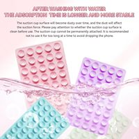 Gran oferta, ambos lados, 40 almohadillas de succión de silicona, soporte para teléfono móvil, Adhesivo de silicona antideslizante, soporte de succión trasera móvil