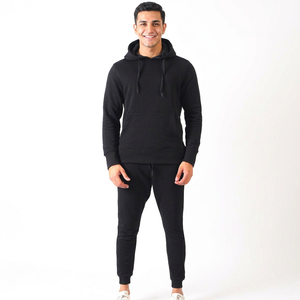 Survêtements pour hommes sur mesure 100% coton respirants confortables pour l'entraînement avec col à capuche motif uni pour l'hiver - Product Image 1