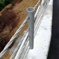 Barrière de sécurité routière en câble métallique, garde-corps flexible pour autoroute, acier Q235, 600g/ Revêtement en zinc, haute résistance aux impacts