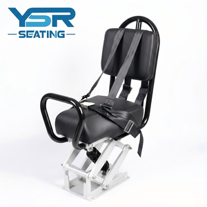 Mechanical Shock Absorbing PU Leather Marine Grade Ergonomic <strong>Saddle</strong> Suspension <strong>Seat</strong> for RIB Boat Center Console Anti-Corrosion - Product Image 1