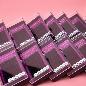 Matte Đen Lash khay mở rộng lông mi Cashmere khối lượng lông mi bán buôn nhãn hiệu riêng nhung <span class=keywords><strong>Mink</strong></span> lông mi cá nhân - Product Image 4