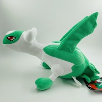 Boneka Plush Pokemon Latias Merah dan Latios Biru Ukuran 33cm, Lucu dan Lembut, Grosir, Dilengkapi Label