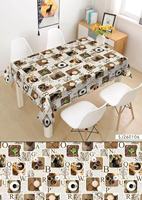 Nappe en PVC Imprimée Réutilisable Écologique Personnalisable Imperméable Anti-taches Résistante à l'Huile Facile à Nettoyer Rectangulaire pour la Maison