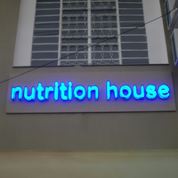 Enseigne murale en acrylique pour magasin, enseigne murale pour entreprise, enseigne murale pour bureau, enseigne personnalisée en 3D avec logo LED