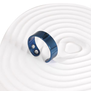 Grosir menyesuaikan baja tahan karat PVD emas berlapis mode menyesuaikan terapi magnet cincin Kesehatan - Product Image 3