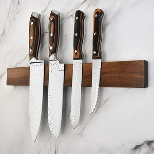 Porte-couteaux magnétique en bois de 18 pouces, support <span class=keywords><strong>mural</strong></span> en bloc de bois, porte-couteaux magnétique, outil de cuisine pour couteaux en métal - Product Image 3