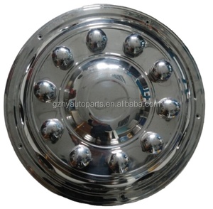 Tapacubos de 22.5 Pulgadas para Camión <span class=keywords><strong>Volvo</strong></span> SCANIA, Marca HUIYING, Certificación TS16949, Acero Inoxidable Atornillable - Product Image 1