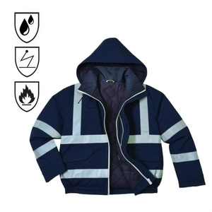 Certificat CE Haute Visibilité FRC Construction Minière Antistatique Résistant Au Feu FR Haute Visibilité Réfléchissant Hiver Travail <span class=keywords><strong>Veste</strong></span> de <span class=keywords><strong>Sécurité</strong></span> - Product Image 3