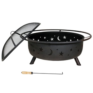 42 pulgadas fogones gran hoguera madera Patio y jardín pozos de fuego para fuera redondo con chispa pantalla - Product Image 5