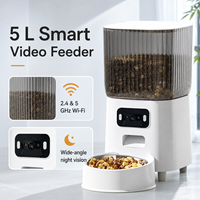 Comedero Automático Inteligente para Mascotas con WiFi y App, Dispensador de Comida para Gatos Moderno, de Gran Capacidad (7L/4L), de Plástico, con Temporizador, Duradero