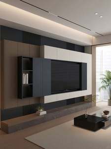 Modern Luxury <b>Stand</b> Unit Wood Wall-<b>Mounted</b> <b>TV</b> Cabinet for Living Room - Product Image 2