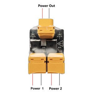 โมดูลแบตเตอรี่คู่แบบขนาน 5V-60V รุ่น AB50, ตัวรวมแบตเตอรี่สำหรับสวิตช์แบตเตอรี่คู่และการขยาย K74 - Product Image 2